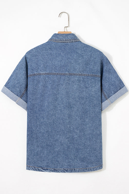 Camisa Casual Multiboton Entallada para Mujer - Image 8