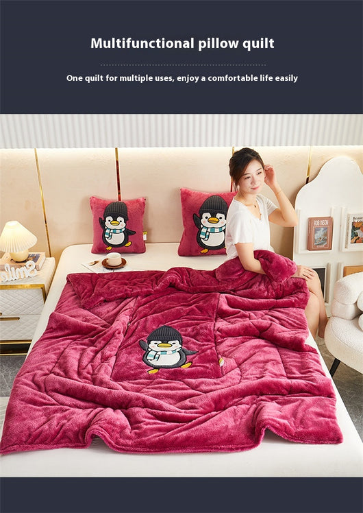 Almohada Manta Térmica Reversible 3D Pingüino - Dos en Uno - Image 22