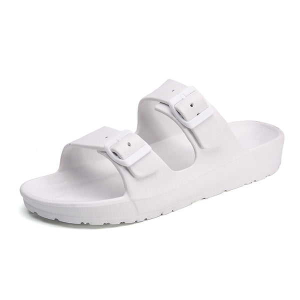 Sandalias y Pantuflas Hombre Talla Grande Blancas para Pareja - Zapatos de Playa