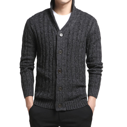 Cardigan de Algodón para Hombre - Suéter Tejido con Botones - Image 11