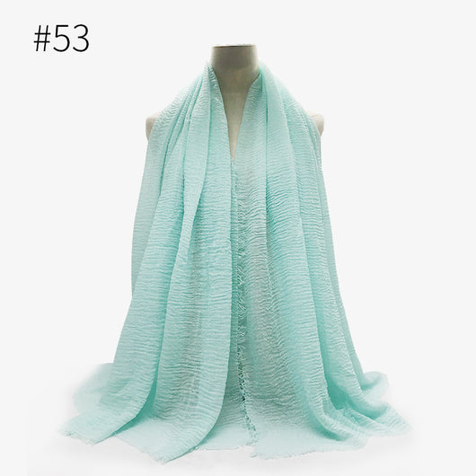 Pashmina de Algodón Suave con Flecos - Pañuelo Versátil para Mujer - Image 47