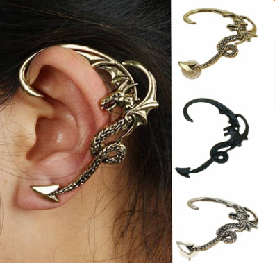 Aretes Góticos Retro Dragón Volador - Estilo Europeo Americano - Image 2