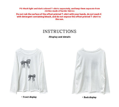 Blusa Larga Estampado Moño Mujer Suelta y Cómoda - Image 10