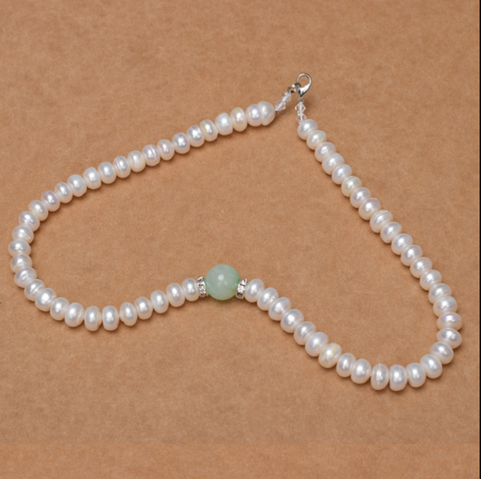 Collar de Perlas Blancas Naturales Voluminosas - Image 3