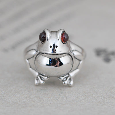 Anillo Vintage de Plata S925 con Diseño de Rana Pulida - Image 5