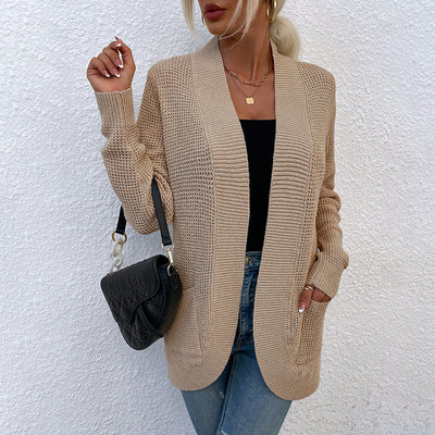 Suéter Tejido para Mujer con Bolsillos Curvos y Dobladillo Elegante - Image 10