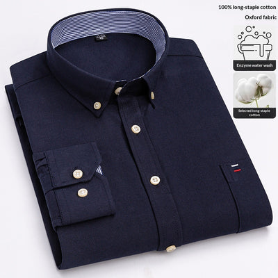 Camisa Cuadriculada Casual de Manga Larga para Hombre Talla Grande - Image 9