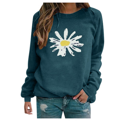 Sudadera Mujer Cuello Redondo Suelta Estampada Manga Larga Casual - Image 16