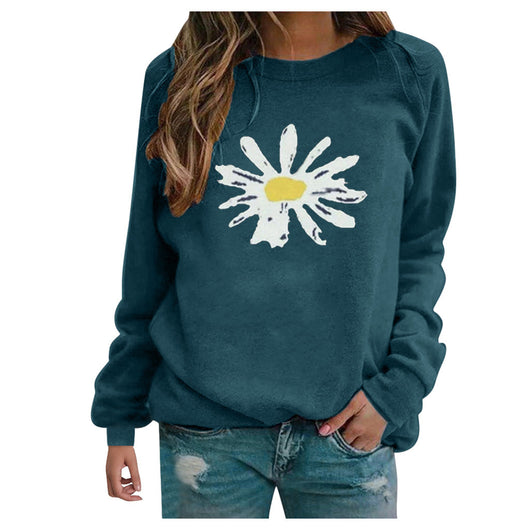 Sudadera Mujer Cuello Redondo Suelta Estampada Manga Larga Casual - Image 16