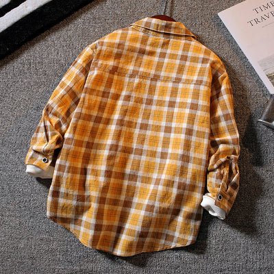Camisa Cuadriculada de Manga Larga para Niños - Estilo Casual y Moderno - Image 3