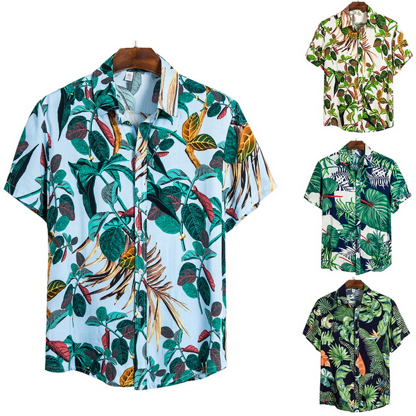 Camisas Hawaianas de Manga Corta