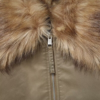 Abrigo de Algodón para Mujer con Cuello de Piel Desmontable - Image 18