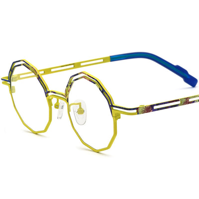Armazón de Gafas Multimaterial Ultraligero en Titanio Puro para Miopía - Image 8