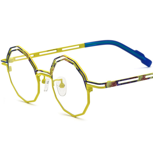 Armazón de Gafas Multimaterial Ultraligero en Titanio Puro para Miopía - Image 8