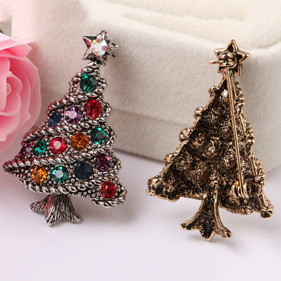 Broche Vintage de Árbol Navideño con Diamantes - Image 6
