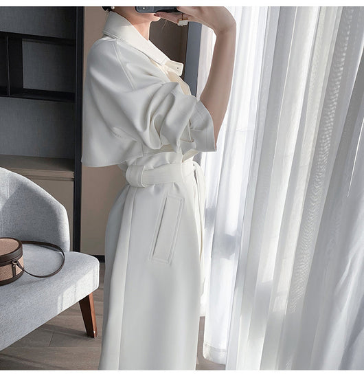 Abrigo Suelto Estilo Británico para Mujer - Image 12