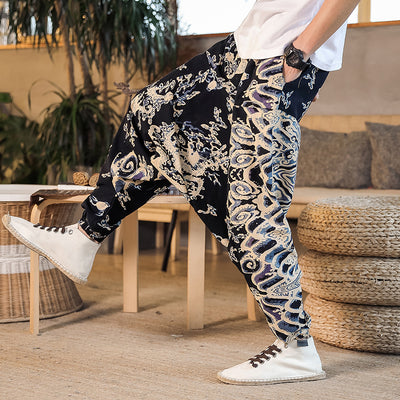 Pantalones Nepal de Lino Estilo Asiático con Cintura Baja - Image 3