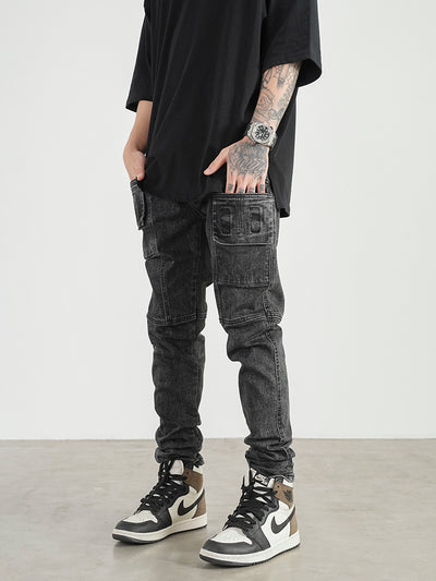 Jeans Slim Fit Stretch con Costuras 3D para Hombre