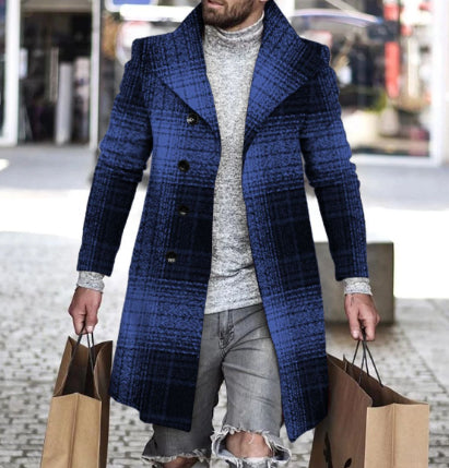 Abrigo de Paño a Cuadros para Hombre - Estilo Clásico y Moderno - Image 7