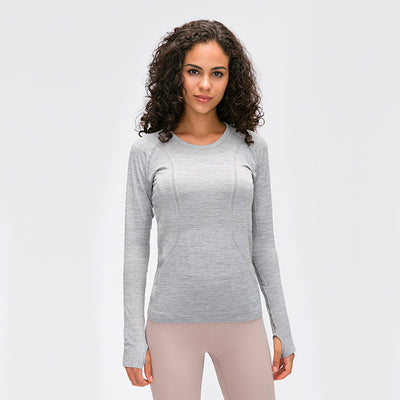 Playera Deportiva Mujer Cuello Redondo Ajustada y Transpirable - Image 4