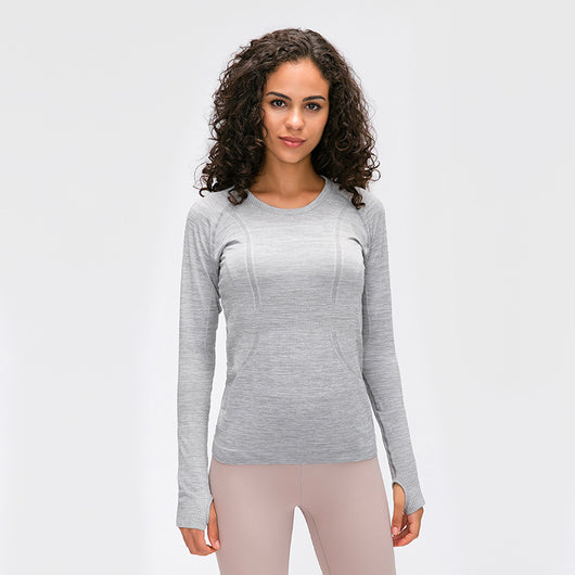 Playera Deportiva Mujer Cuello Redondo Ajustada y Transpirable - Image 4