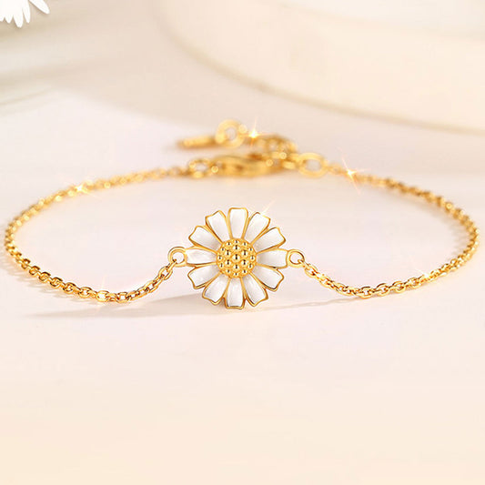 Anillo Retro Margarita con Esmalte - Joyería Minimalista y Trendy - Image 2