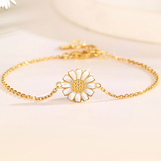 Anillo Retro Margarita con Esmalte - Joyería Minimalista y Trendy - Image 2