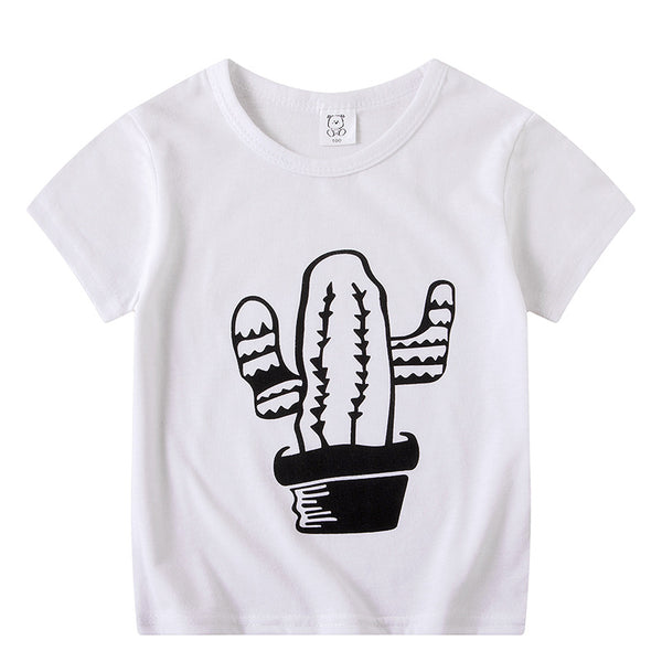 Playera Infantil de Manga Corta Unisex con Diseños Animados