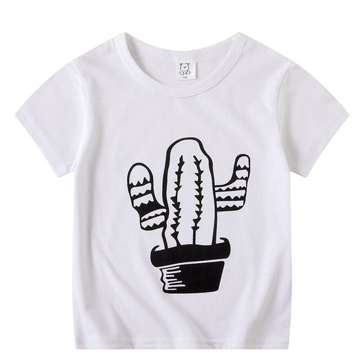 Playera Infantil de Manga Corta Unisex con Diseños Animados