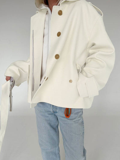 Cardigan Trench Coat Manga Larga con Diseño Elegante - Image 8