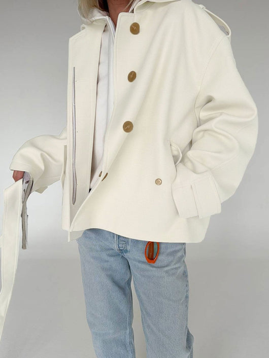 Cardigan Trench Coat Manga Larga con Diseño Elegante - Image 8