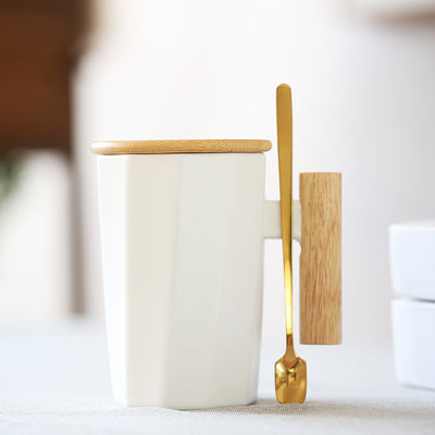 Taza de Cerámica Recta con Asa de Madera - Image 23