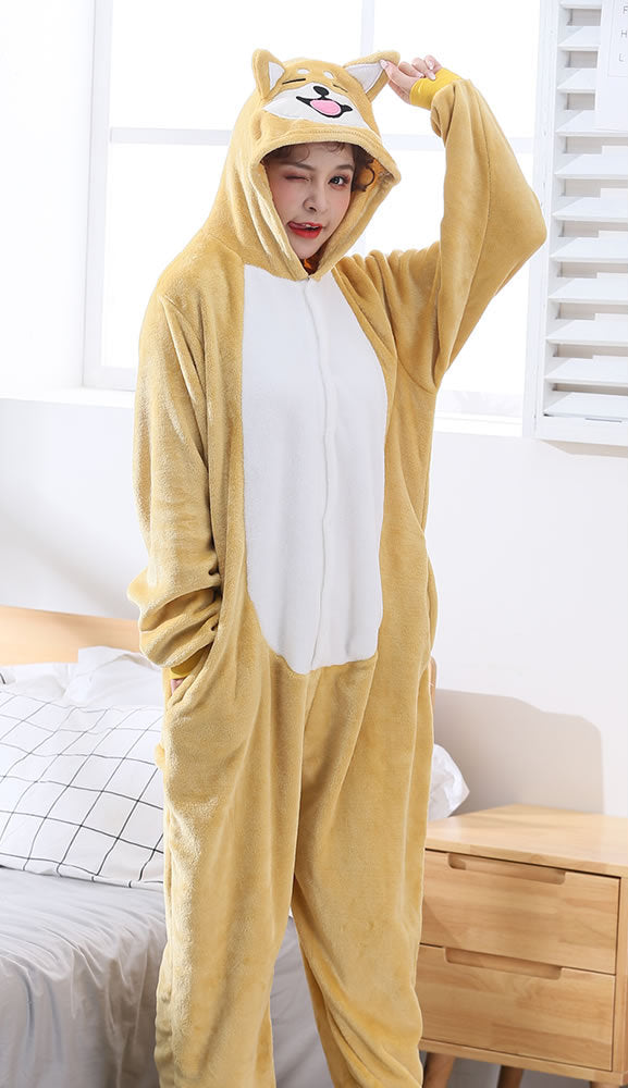 Pijama Tipo Enterizo de Franela con Diseño Shiba Inu - Image 10