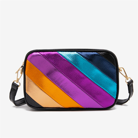 Bolsa Mensajera Tofu con Parches Cuadrados para Mujer - Image 10