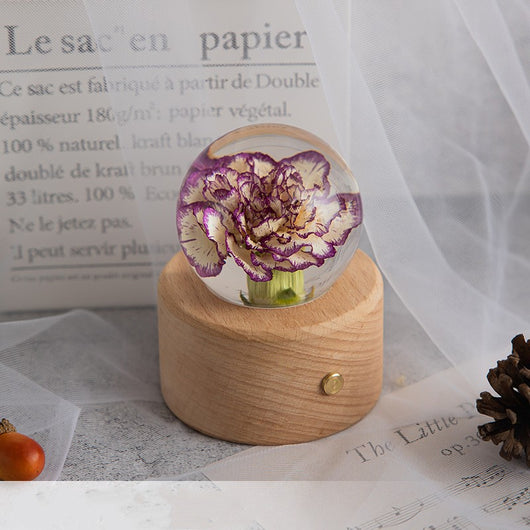 Caja de Música con Flores Preservadas y Bola de Cristal - Image 13