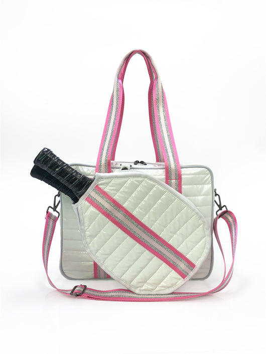 Bolsa Deportiva Tenis Crossbody a Rayas con Bandolera - Image 16