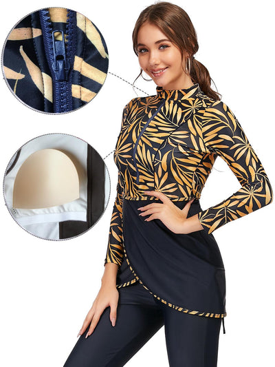Traje de Baño Burkini con Cierre - Modesto y Versátil para Mujer - Image 4
