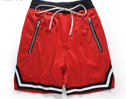 Shorts Deportivos Holgados con Cierre para Hombre - Estilo Europeo Moderno