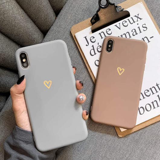 Funda Protectora de Silicona Suave - Diseño Minimalista Love - Image 13