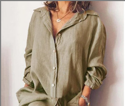 Camisa Manga Larga con Bolsillos Dobles - Diseño Clásico Versátil - Image 9