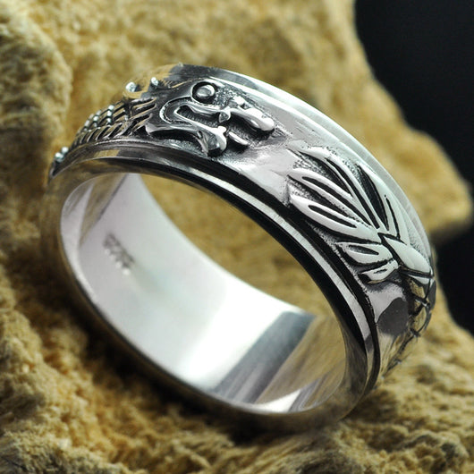 Anillo de Plata Tailandesa Vintage para Hombre - Diseño Artesanal Exclusivo - Image 4