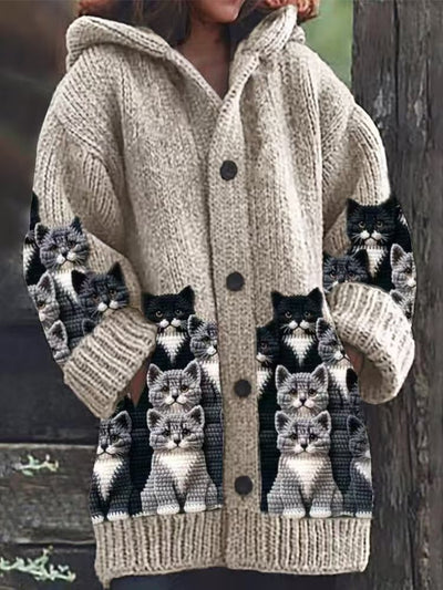 Cardigan Hoodie Estampado 3D con Diseño de Animales Halloween - Image 13