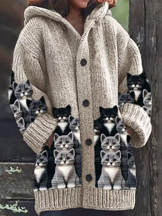 Cardigan Hoodie Estampado 3D con Diseño de Animales Halloween - Image 13