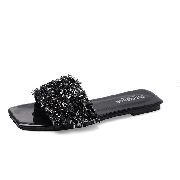 Sandalias de Playa Plus Size con Strass para Mujer - Image 3