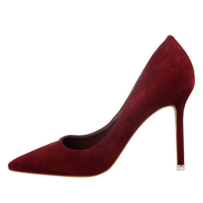 Tacones Stiletto Puntiagudos en Gamuza para Fiestas - Image 6