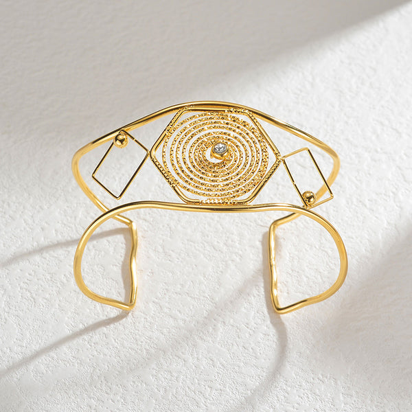 Pulsera Hueca Moderna con Diseño Europeo y Americano