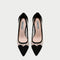 Zapatos de Tacón Medio Punta Fina Transpirables con Lunares Calados