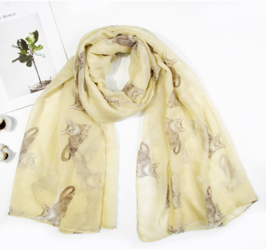 Pañuelo Parisino con Estampado de Gato Persa - Image 2