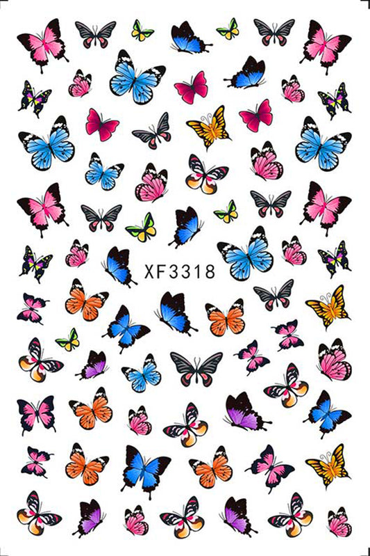 Pegatinas de Manicura con Diseño de Mariposas