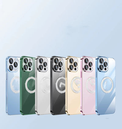 Funda Telefónica con Diamantes Electrochapados y Protector de Lente - Image 29